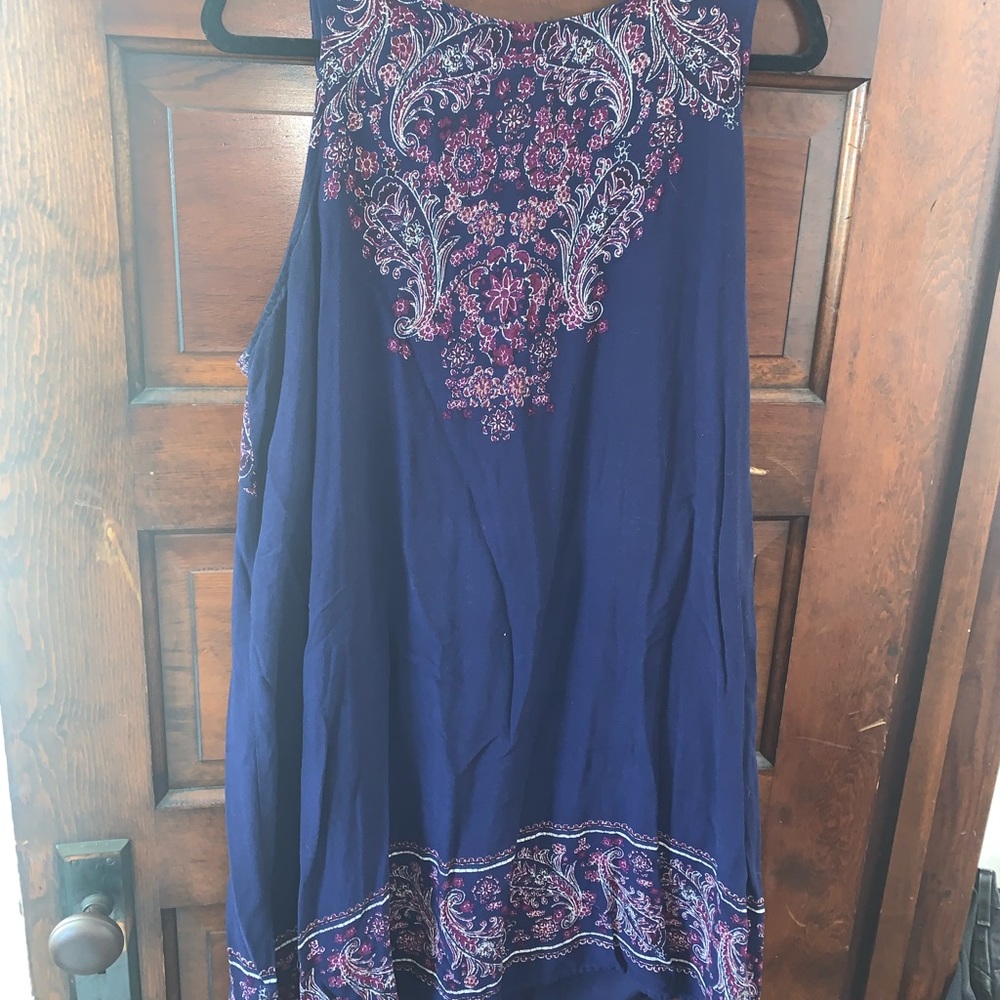 Purple & Navy Dress